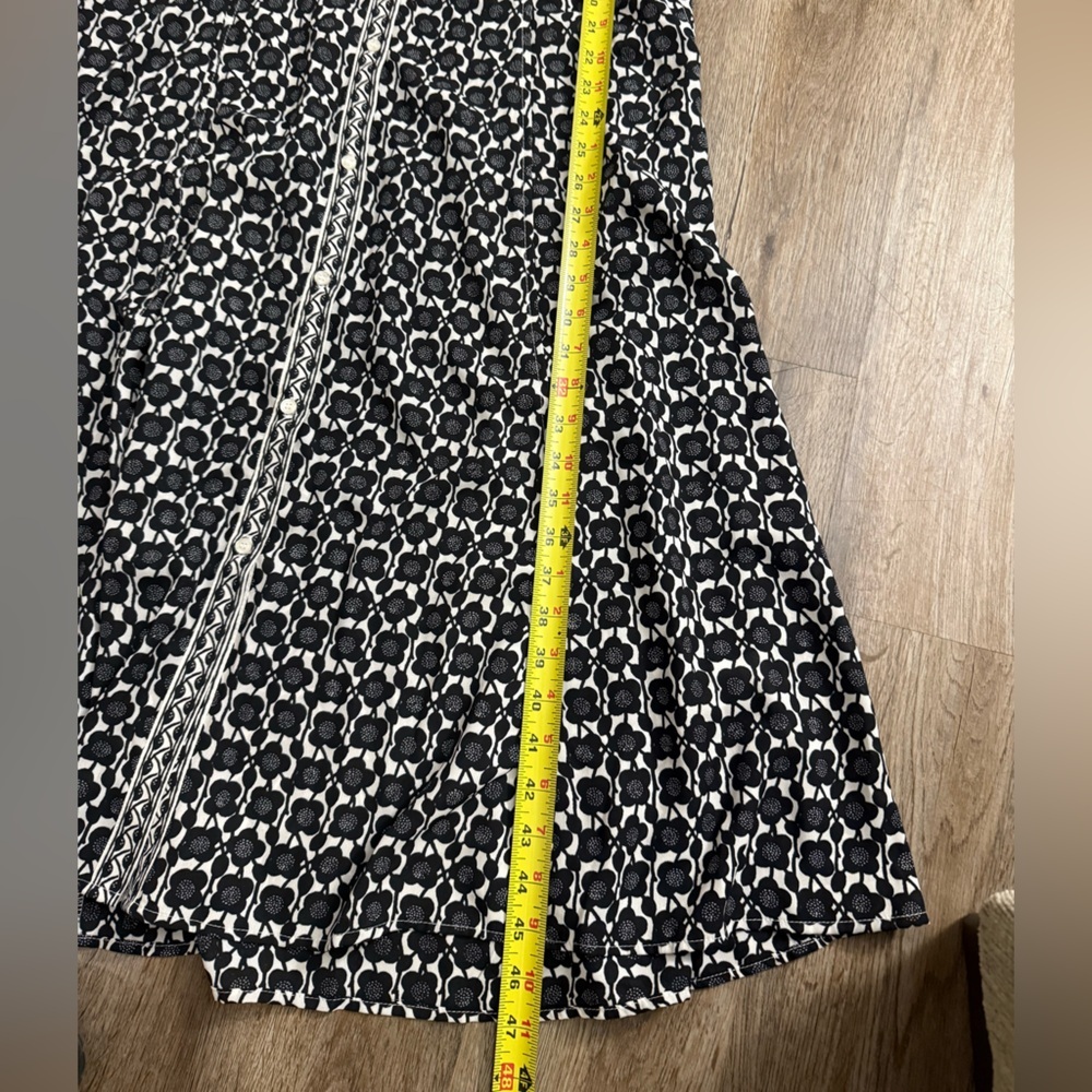 Max Studio Black and White Printed Midi Shirt Dress - Picture 10 of 14